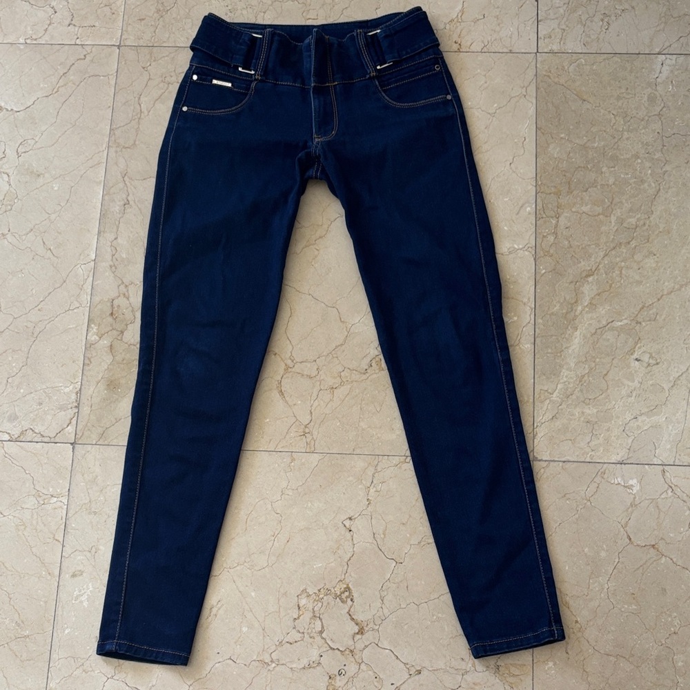 Skinny Jeans for Women - Dark Blue Stretch Denim